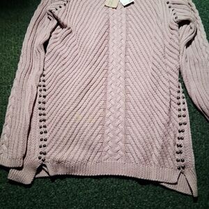 Philosophy Light Purple Sweater with Stud Details